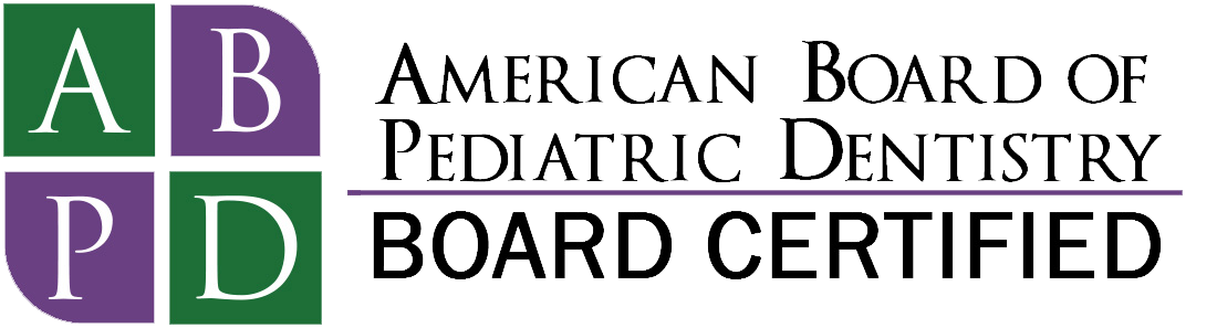 Logo of the American Board of Pediatric Dentistry, showcasing as Board Certified.