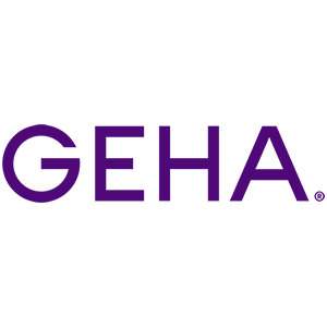 Logo of GEHA, a healthcare services company specializing in dental plans for the healthcare industry.