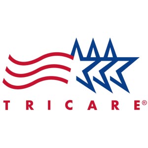 Tricare logo featuring three stars, representing excellence and quality.